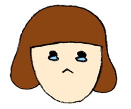 a girl with bobbed hair sticker #743621