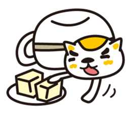 The cat which entered the teacup sticker #743629