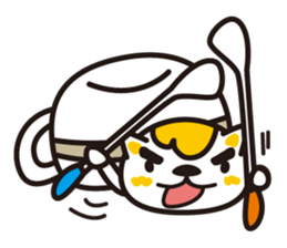 The cat which entered the teacup sticker #743650