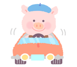 Pig family sticker #744499