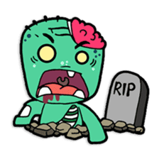 Nong Mik - the cute zombie - and friends sticker #744664