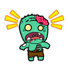 Nong Mik - the cute zombie - and friends sticker #744667