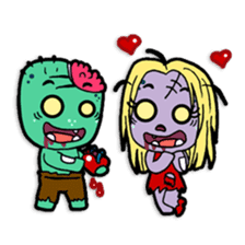 Nong Mik - the cute zombie - and friends sticker #744686