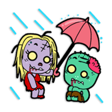 Nong Mik - the cute zombie - and friends sticker #744687