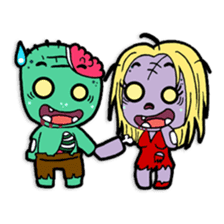 Nong Mik - the cute zombie - and friends sticker #744694