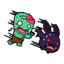 Nong Mik - the cute zombie - and friends sticker #744700