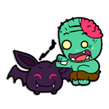 Nong Mik - the cute zombie - and friends sticker #744701