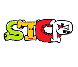 ABC monsters feel a little sick. KAWAII! sticker #745306