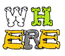 ABC monsters feel a little sick. KAWAII! sticker #745309