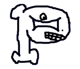 ABC monsters feel a little sick. KAWAII! sticker #745328