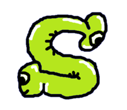 ABC monsters feel a little sick. KAWAII! sticker #745331