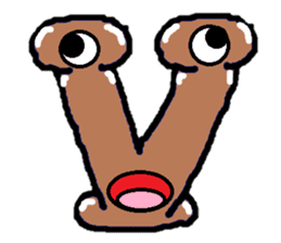 ABC monsters feel a little sick. KAWAII! sticker #745334