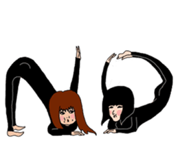 The friendship story of HARU and MIKU. sticker #745664