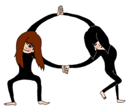 The friendship story of HARU and MIKU. sticker #745665