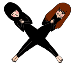 The friendship story of HARU and MIKU. sticker #745666