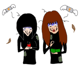 The friendship story of HARU and MIKU. sticker #745674