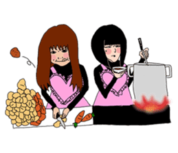 The friendship story of HARU and MIKU. sticker #745691