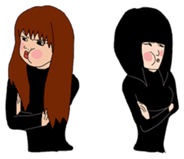 The friendship story of HARU and MIKU. sticker #745697