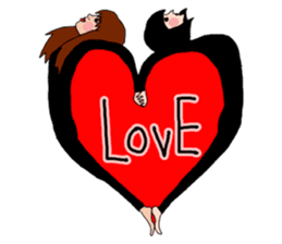 The friendship story of HARU and MIKU. sticker #745701