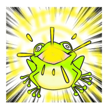 Freewheeling frog sticker #746202