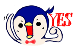 The loose round penguin sticker #746783