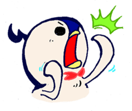 The loose round penguin sticker #746788