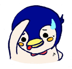 The loose round penguin sticker #746789