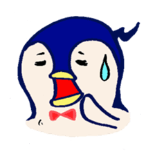 The loose round penguin sticker #746796