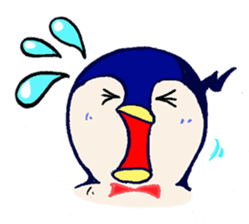 The loose round penguin sticker #746798