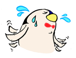The loose round penguin sticker #746799