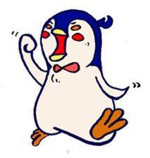 The loose round penguin sticker #746800