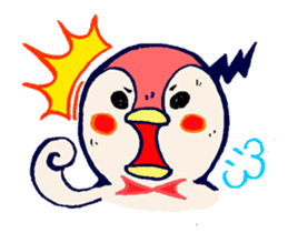The loose round penguin sticker #746801