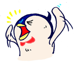 The loose round penguin sticker #746802