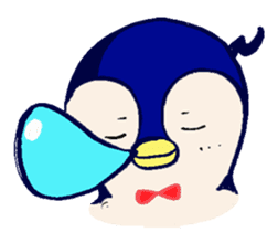 The loose round penguin sticker #746806