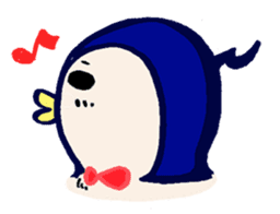 The loose round penguin sticker #746809