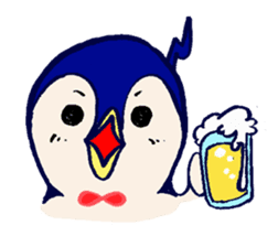 The loose round penguin sticker #746817