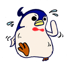 The loose round penguin sticker #746819