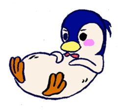 The loose round penguin sticker #746822