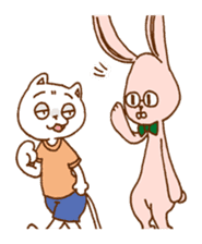 Cat and Rabbit sticker #748738
