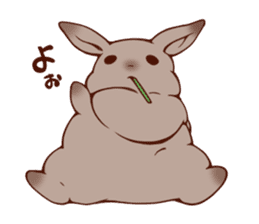 Every day of a fat person rabbit sticker #749383