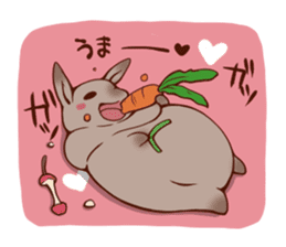 Every day of a fat person rabbit sticker #749394