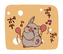 Every day of a fat person rabbit sticker #749400