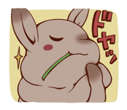 Every day of a fat person rabbit sticker #749409