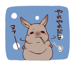 Every day of a fat person rabbit sticker #749410
