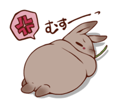 Every day of a fat person rabbit sticker #749412