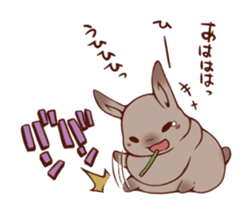 Every day of a fat person rabbit sticker #749413