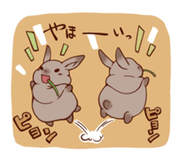 Every day of a fat person rabbit sticker #749414