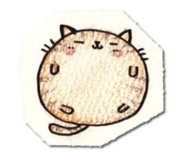 Perfectly round cat sticker #751154