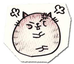 Perfectly round cat sticker #751156