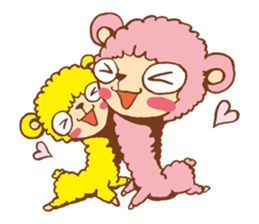 Pink alpaca!! sticker #753143